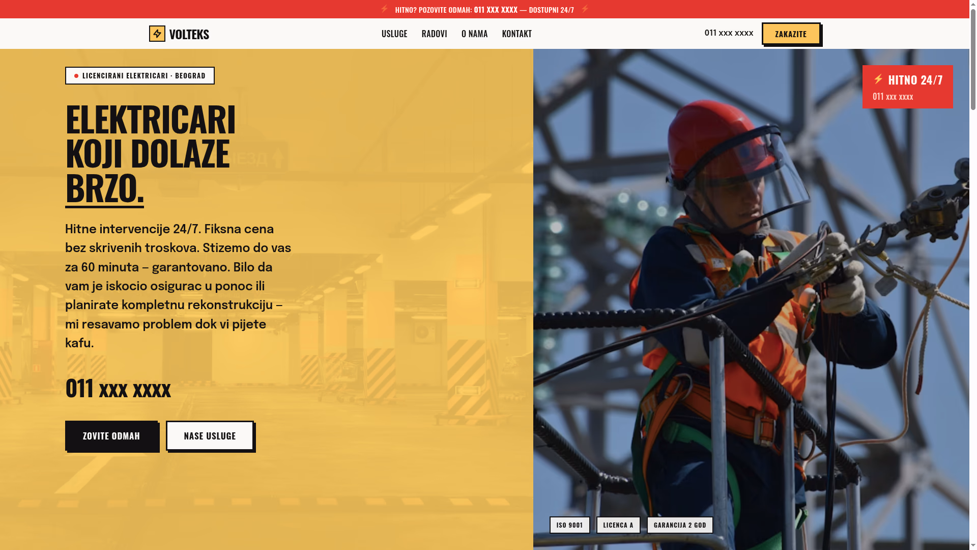 Izrada sajta i SEO optimizacija za električare — hitno 24/7 — M·LAB blog Beograd