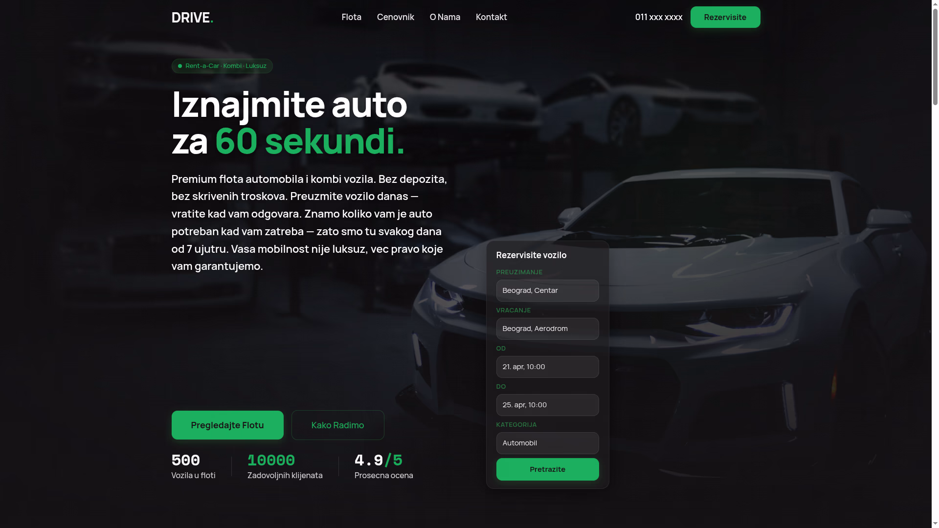 Izrada sajta i SEO optimizacija za rent-a-car — rezervacija — M·LAB blog Beograd