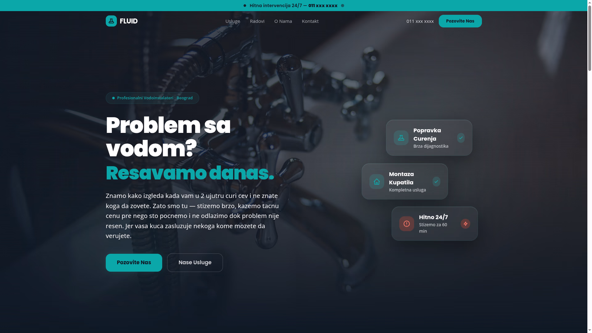 Izrada sajta i SEO optimizacija za vodoinstalatere — hitno — M·LAB blog Beograd